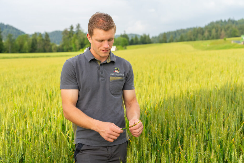 professionelles Outdoor Fotoshooting mit Patrik im Kornfeld